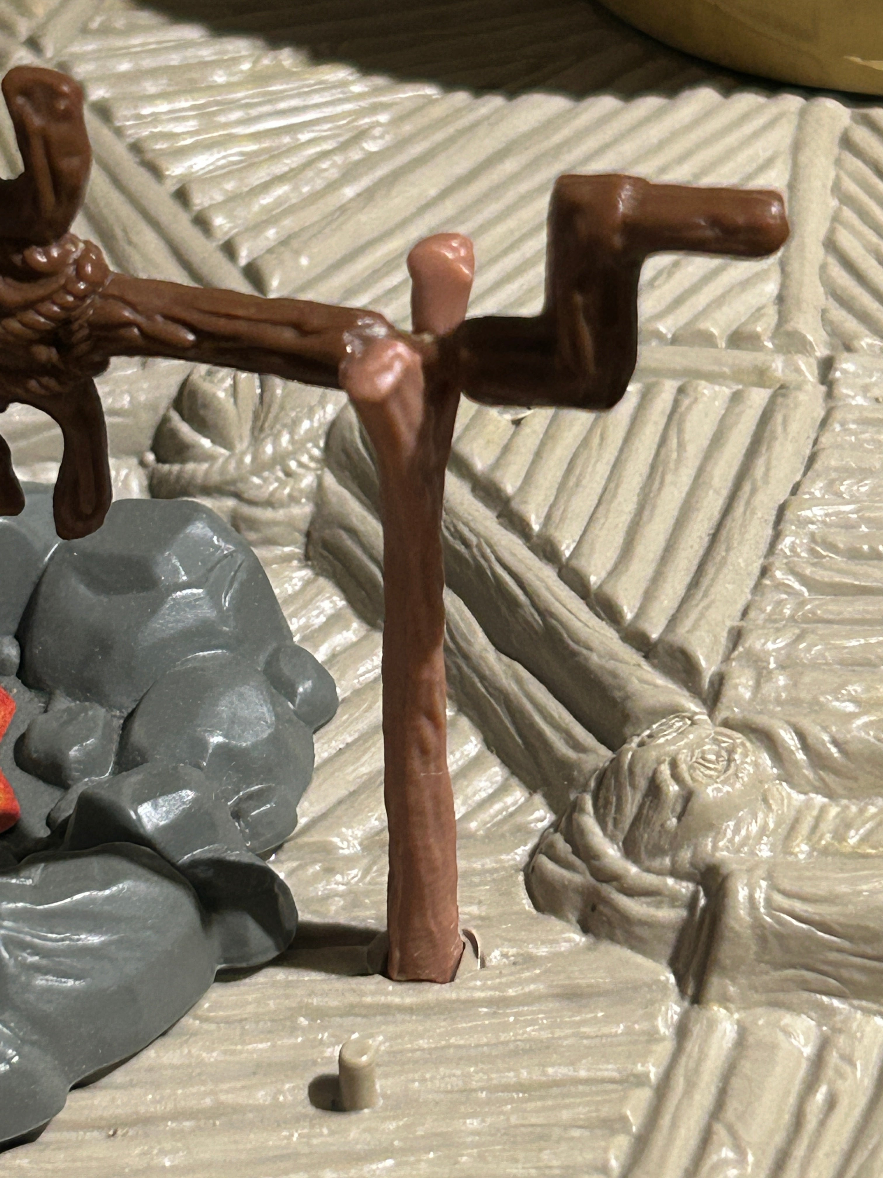 VINTAGE STAR WARS REPRODUCTION/REPLICA  EWOK VILLAGE FIRE PIT SUPPORTS & SPIT 3D